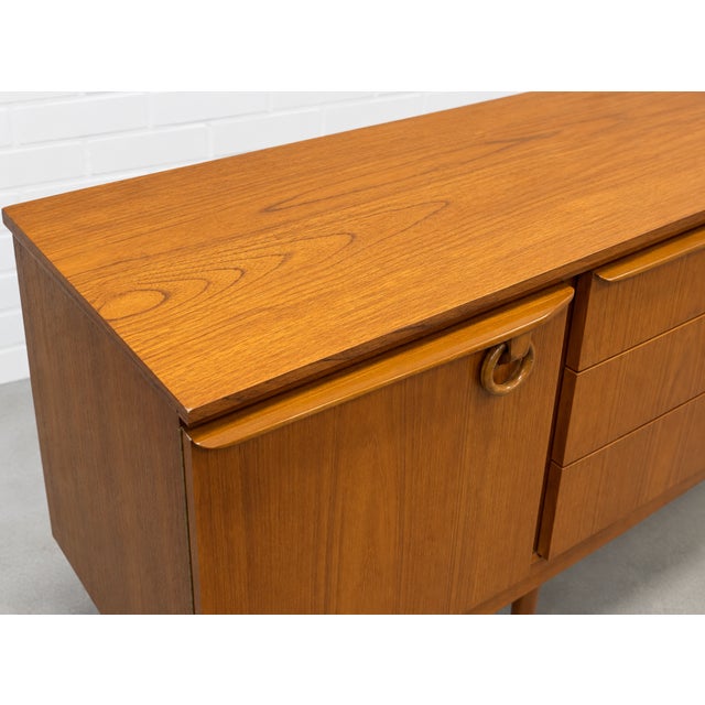 Mid Century Modern Long Teak Sideboard by Elliots of Newbury, Made in England, C. 1960’s For Sale - Image 12 of 17