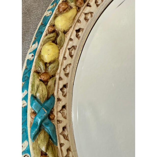 This is a beautiful Italian Carved Wood Florentine beveled Mirror with Lemon & Laurel Wreath. This mirror was crafted in...