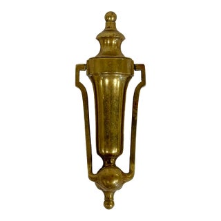 Vintage Heavy Classic Brass Door Knocker For Sale