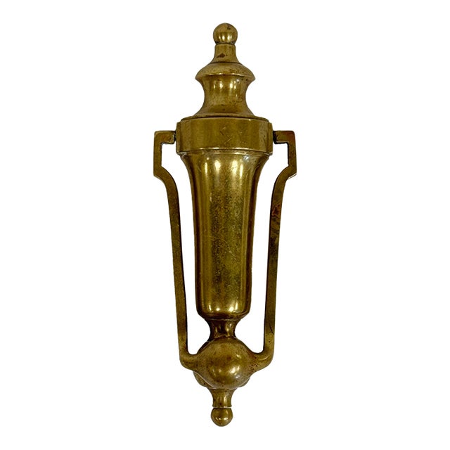 Vintage Heavy Classic Brass Door Knocker For Sale