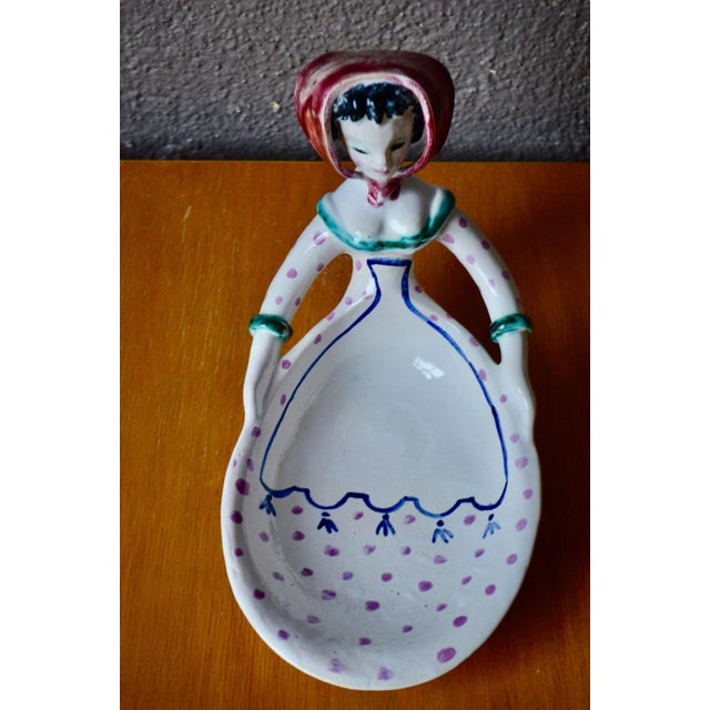 Figurative Ring Holder in Glazed Earthenware, 1950s For Sale - Image 8 of 14