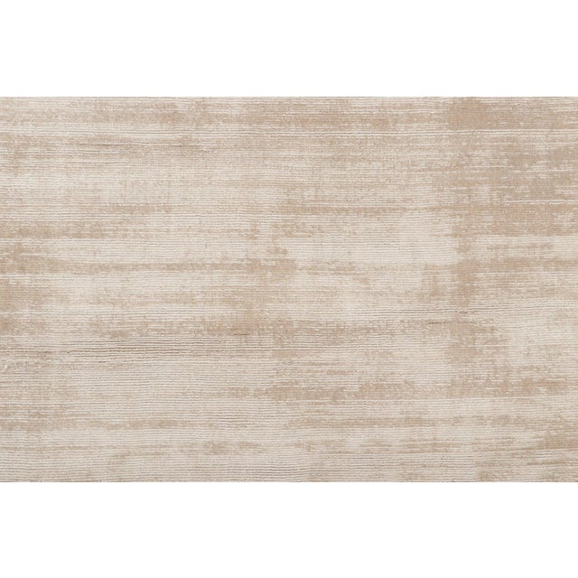 2010s Contemporary Distressed Textural Art Silk Extra Long Runner by Rug & Kilim, India For Sale - Image 5 of 8