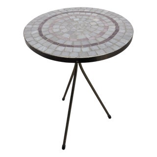 Mid-Century Tripod Mosaic Coffee Table, 1950s For Sale