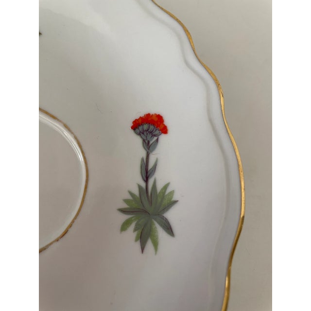Ceramic Mid-Modern Century Porcelain Lourioux Philippe Deshoulieres French Wild Flower Gravy Boat For Sale - Image 7 of 9
