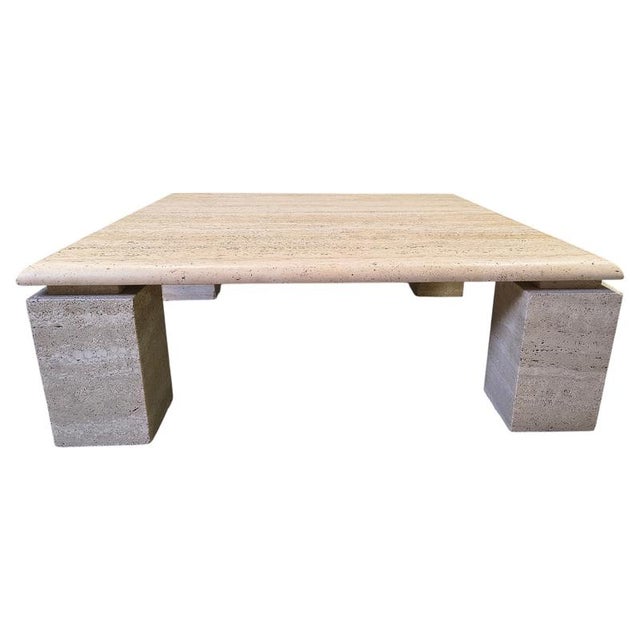 Vintage Italian Travertine Coffee Table, 1970s For Sale - Image 17 of 17