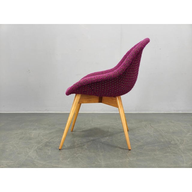 Purple Shell Lounge Chair by Miroslav Navratil, Former Czechoslovakia, 1960s For Sale - Image 8 of 12