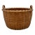 Outstanding Large Size Antique American Hand Woven Ash Wood Splint Maine Apple Farm Harvest Basket For Sale