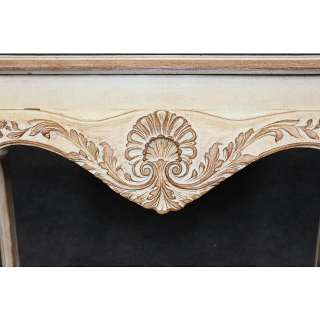 Louis XV Style Distressed Painted Console Table For Sale - Image 10 of 14