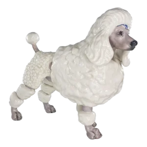 Edward Boehm French Poodle Standing Figurine White Htf 1950s