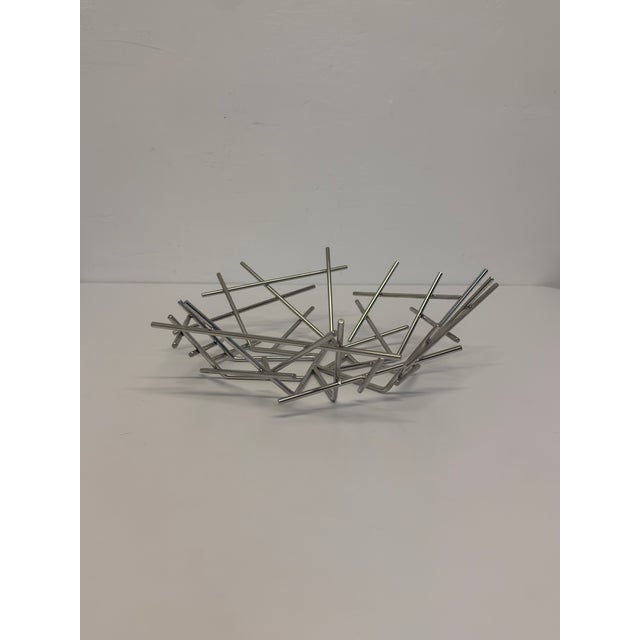 Alessi Blow Up Basket in Stainless Steel by Fernando and Humber Campana for Alessi For Sale - Image 4 of 13