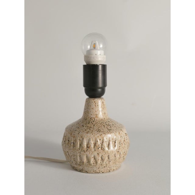1960s Mid-Century Modern Brown Speckled Stoneware Table Lamp by Ego, Sweden, 1960s For Sale - Image 5 of 18