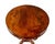 Brown Antique Carved Flame Mahogany Oval Center Table, 1890s For Sale - Image 8 of 9