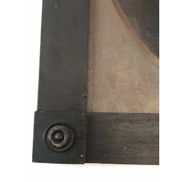 Antique Original Portraits: 19th Century Gentleman and Lady Paintings - a Pair For Sale - Image 12 of 18