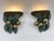 Set of two exceptional, elegant and highly decorative mid-century modern brass lemon sconces or wall fixtures. Designed &...