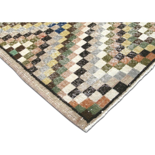 Mid-Century Modern 1960s Turkish Mid-Century-Modern Rug For Sale - Image 3 of 5