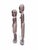 Brown African Tribal Wooden Sculptures, 1970s, Set of 2 For Sale - Image 8 of 12
