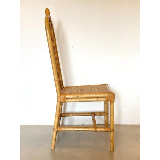 Wicker and Bamboo Chair, 1970s For Sale - Image 5 of 14