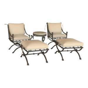 Kreiss Mykonos Patio Lounge Chairs With Ottomans