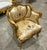 French Style Beige & White Bergère Wing Chair With Gold Leaf Details For Sale In Miami - Image 6 of 6