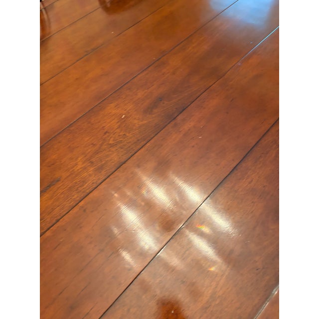 Brown Attributed to Jonathan Charles Rub-Through Dining Table (Black) Country Farmhouse Collection For Sale - Image 8 of 11