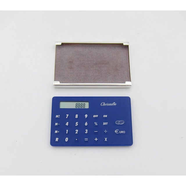 Silver Boxed Christofle Calculator Converter With Silverplated Cover For Sale - Image 8 of 10