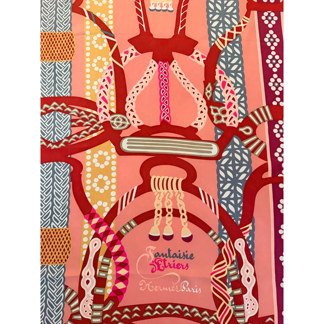 Hermès Fantaisie D’etriers Silk Scarf 2022 Designed by Jamin Virginie For Sale - Image 11 of 12