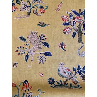 Magical Menagerie Linen Fabric by Schumacher 4.5 Yards For Sale