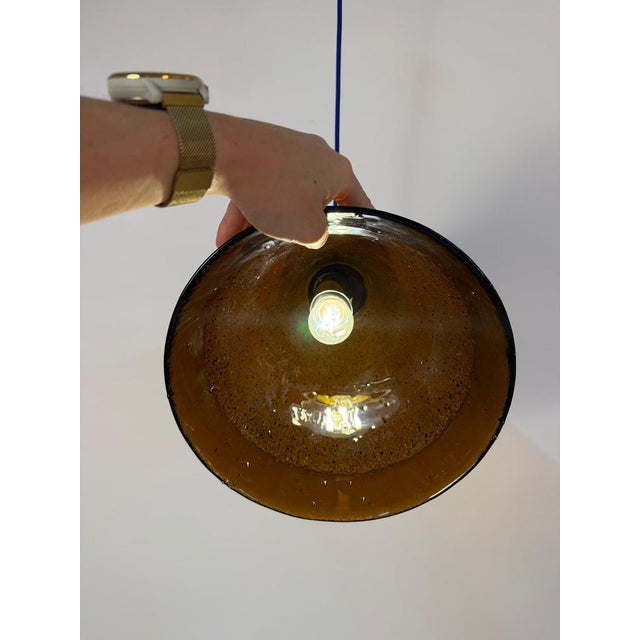 Hanging Lamp in Brown Glass from Peill & Putzler For Sale - Image 9 of 11