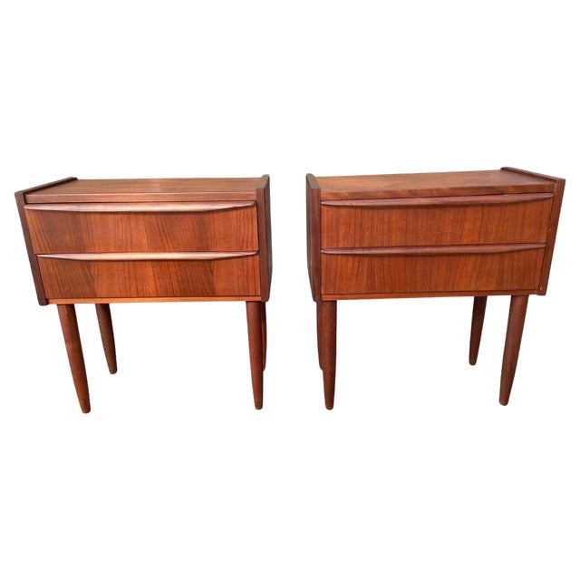 Vintage Danish Teak Nightstands, 1964, Set of 2 For Sale