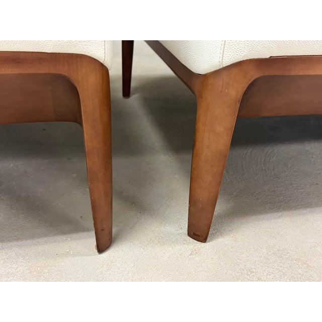 Wood Bernhardt Lounge Chairs - A Pair For Sale - Image 7 of 10