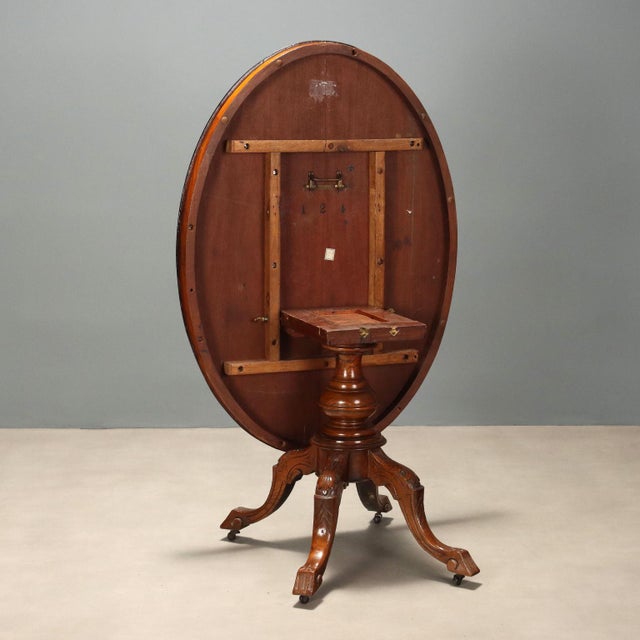 Walnut Sail Table with Maple Inlay For Sale - Image 6 of 11