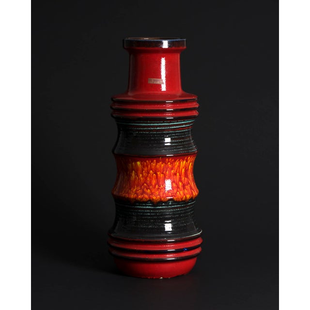 Pagoda Floor Vase from Scheurich Keramik, 1970s For Sale - Image 10 of 10