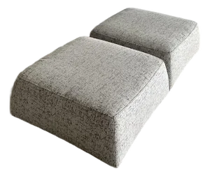 Vintage Italian Natuzzi Low Ottomans - A Pair