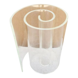 Vintage Lucite Swirl Dining Table Base For Sale