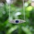 Late 19th Century Victorian 14k Gold Diamond and Sapphire Eye-Shaped Pendant Necklace For Sale - Image 9 of 10