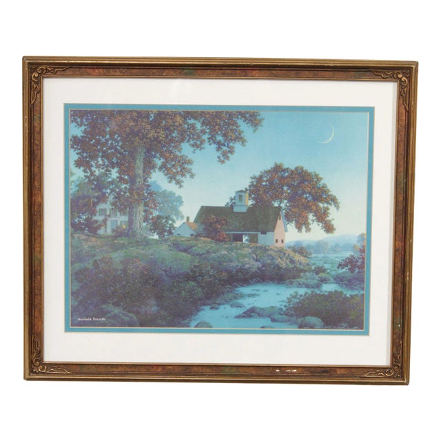 1970s Maxfield Parrish Framed 'New Moon' Giclee Print For Sale