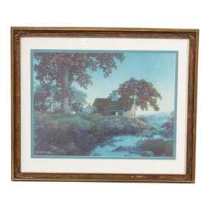 1970s Maxfield Parrish Framed 'New Moon' Giclee Print