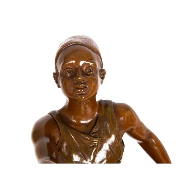 French Orientalist Bronze Sculpture of Tunisian Fruit Seller by Marcel Debut For Sale - Image 6 of 12