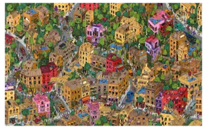 Guillaume Cornet, Bright Side Neighborhood, Ink on Paper, 2023