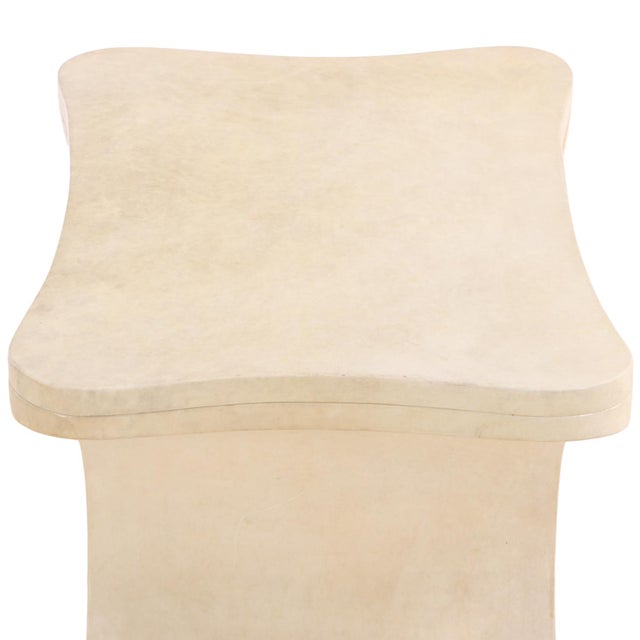 Jean-Michel Frank Parchment-Covered Waterfall Coffee or End Table in the Manner of Jean-Michel Frank, Contemporary For Sale - Image 4 of 6