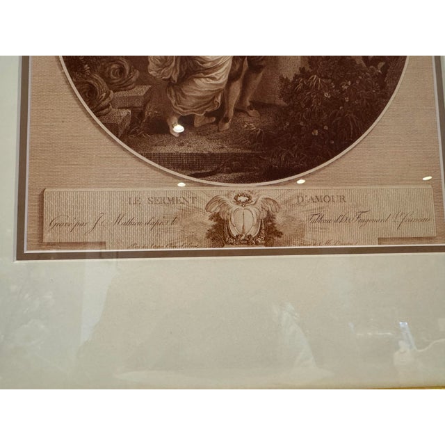 19th Century Jean Mathieu After Fragonard, Le Serment D’Amour, 19th Century Engraving [sh.s-l-7.5050] Reproduction For Sale - Image 5 of 7
