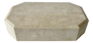 Maitland Smith Large Tessellated Stone, Hinged Keepsake Box