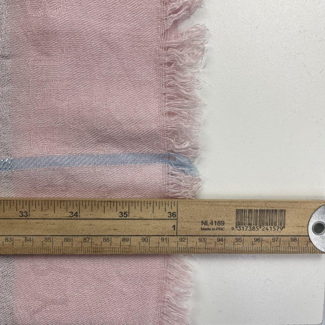 Textile Burberry Pink Plaid 100% Cashmere Scarf For Sale - Image 7 of 9