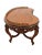 Wood Antique French Coffee Table Kidney Shape Carved Scroll Work, Bottom Shelf Petite For Sale - Image 7 of 11