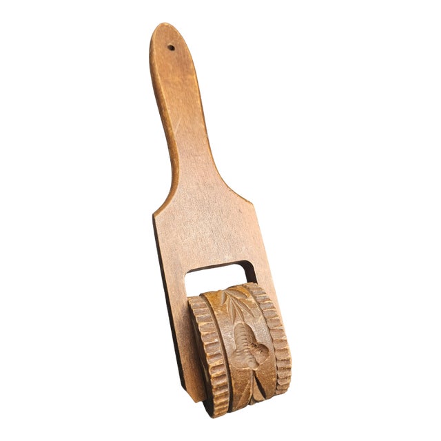 Vintage Wooden Butter or Pastry Roller For Sale