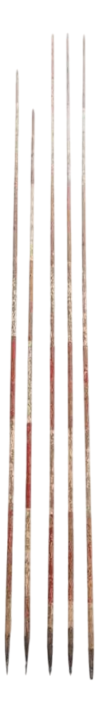 Vintage Snow Measuring Poles, Spain, 1940s, Set of 5