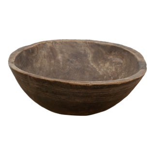 Antique African Wood Butter Pot For Sale