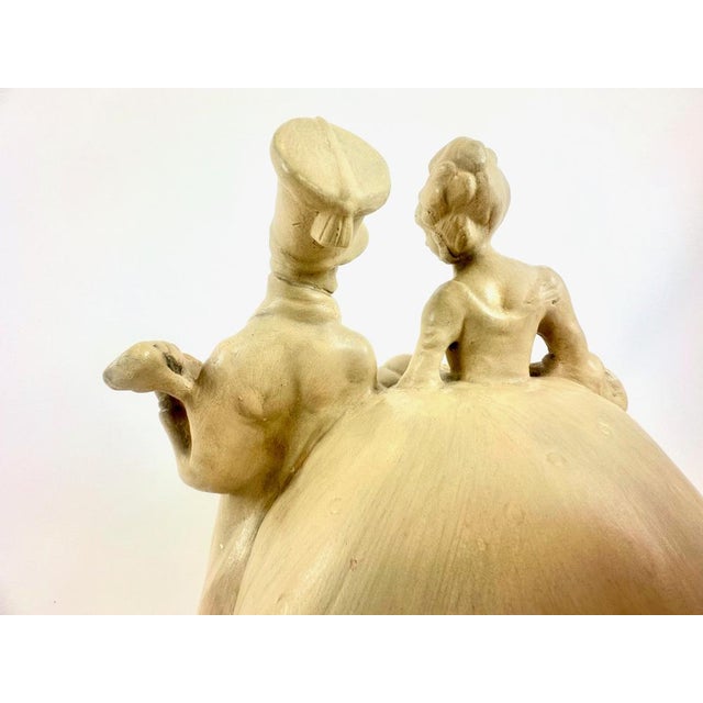 Guitar Flirt Scene Figurine in Ceramic, 1950s For Sale - Image 10 of 13