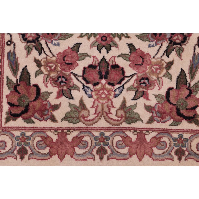 Shabby Chic Pak-Persian Beige/Green Wool Rug - 1'7'' X 2'3'' For Sale In New York - Image 6 of 9