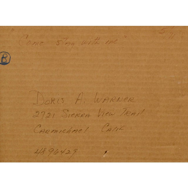 1970s 1970s Seated Nude Figure Painting by Doris Warner For Sale - Image 5 of 6